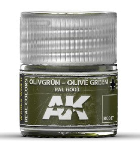AK Interactive RC47 Real Colors: Olive Green RAL6003 Acrylic Lacquer Paint 10ml Bottle