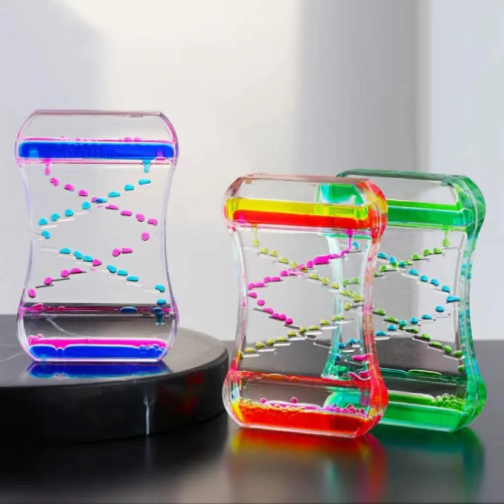 Creative Quicksand Liquid Hourglass – Modern Desk and Home Décor Ornament