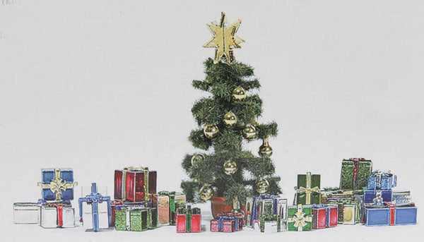 Busch 1140 HO Scale Christmas Gift Set with Tree