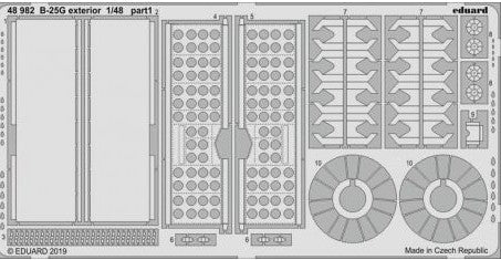 Eduard 48982 1/48 Aircraft- B25G Exterior for ITA (D)