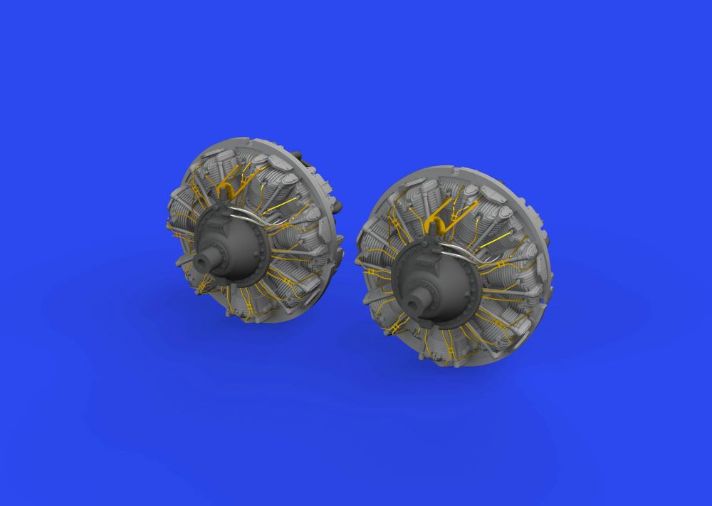 Eduard 648870 1/48 Aircraft- B25J Engines for HKM (Photo-Etch & Resin)