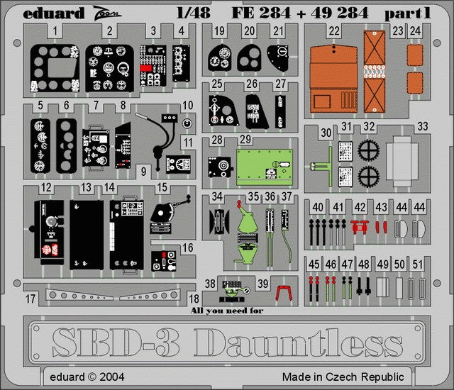 Eduard 49284 1/48 Aircraft- SBD3 for ATE (Painted)