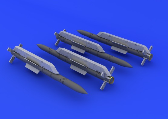 Eduard 648143 1/48 Aircraft- R77/AA12 Adder Missiles (4) (Decals, Photo-Etch & R