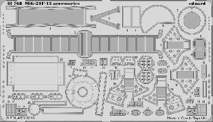 Eduard 48768 1/48 Aircraft- MiG21F13 Accessories for TSM