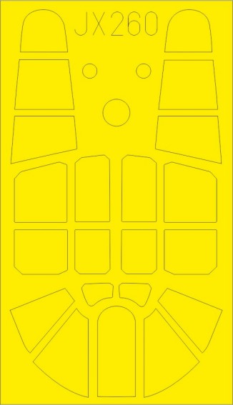 Eduard JX260 1/32 Mask Aircraft- P40E for TSM