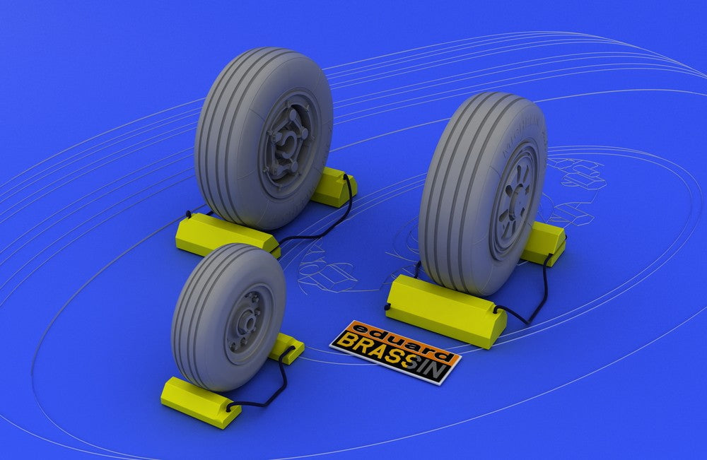 Eduard 648017 1/48 Aircraft- F22A Wheels for HSG (Photo-Etch & Resin)