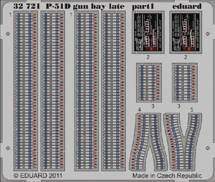 Eduard 32721 1/32 Aircraft- P51D Gun Bay Late for TAM (Painted)