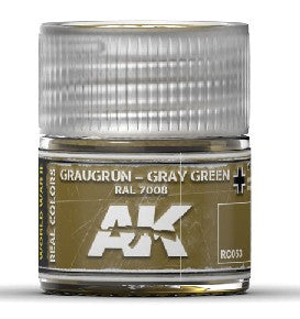 AK Interactive RC53 Real Colors: Grey Green RAL7008 Acrylic Lacquer Paint 10ml Bottle