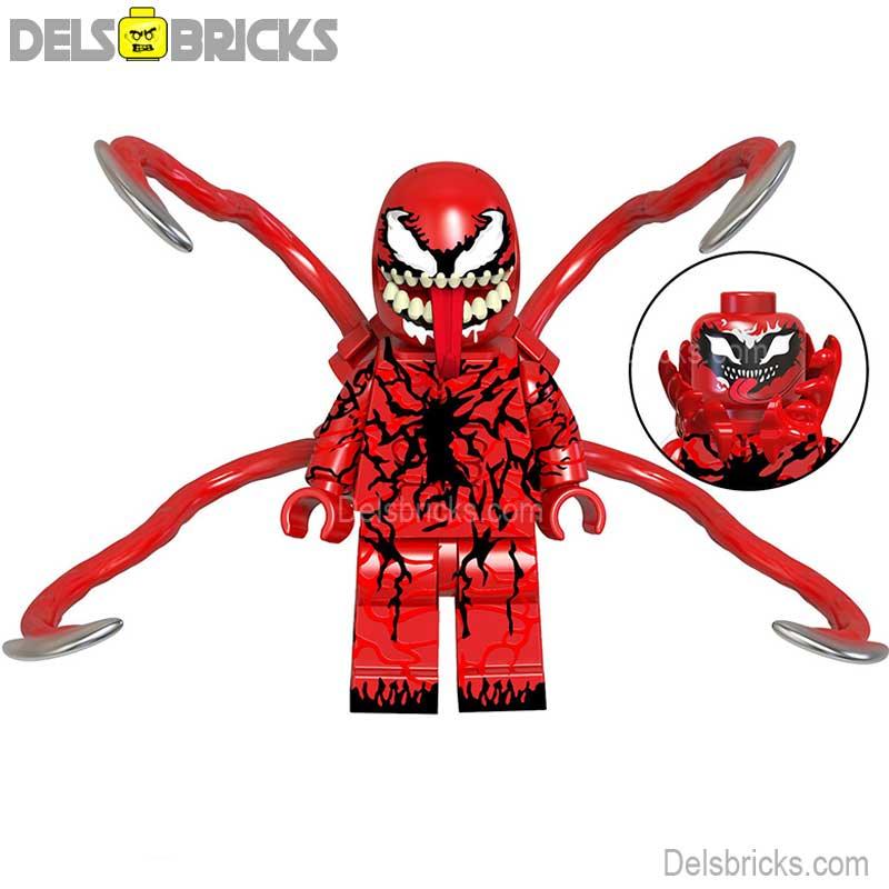 Carnage from Venom, Spider-Man Lego Minifigures Custom Toys 3