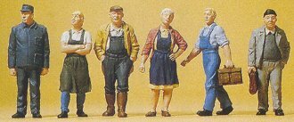 Preiser 10472 HO Scale Pedestrians -- Village Workers