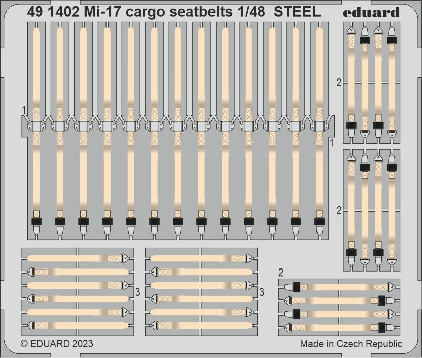 Eduard 491402 1/48 Aircraft- Mi17 Cargo Seatbelts Steel for TSM (Painted)