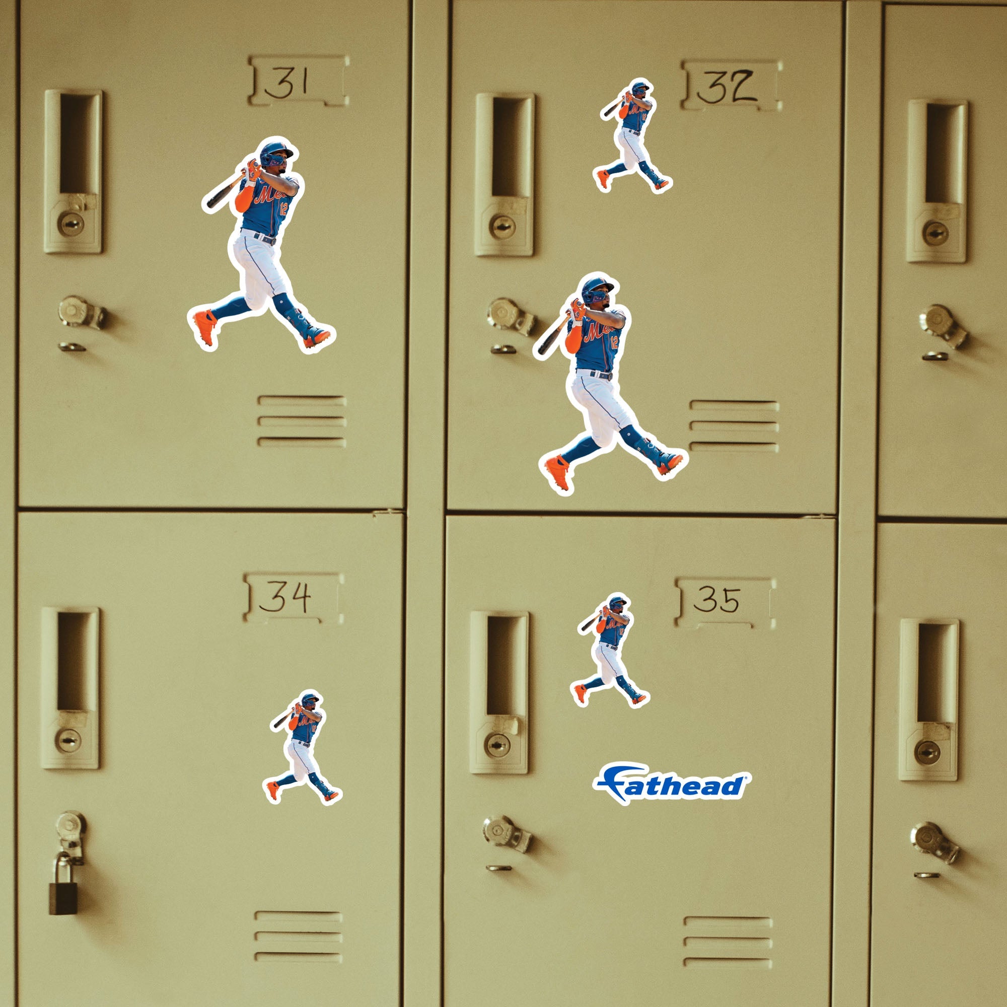 Francisco Lindor - 5 Player Minis (Mixed Sizes) - Official MLB - New York Mets - Reusable Vinyl Decals