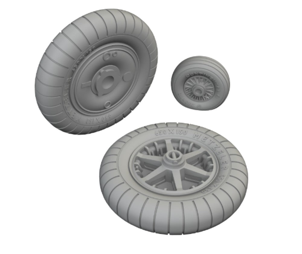 Eduard 632186 1/32 Aircraft- Bf109G2 Wheels for RVL (Mask & Resin)