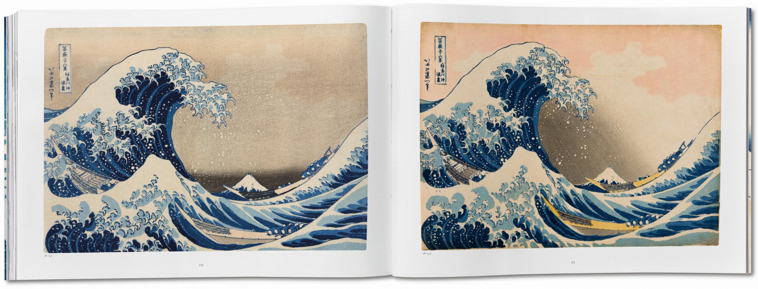Hokusai. Thirty-six Views of Mount Fuji (German, French, English)