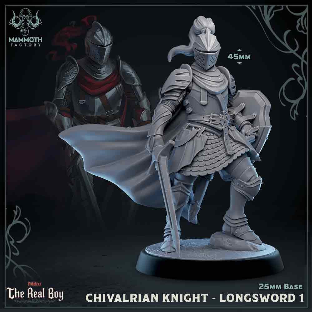 Chivalrian Knight with Longsword 1 (Paladin)