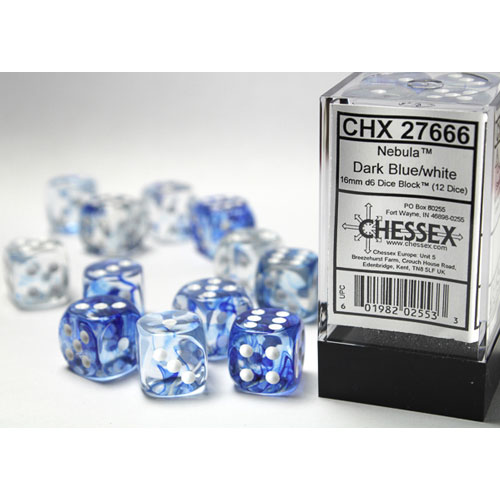 Chessex: D6 Nebula Dice sets - 16mm