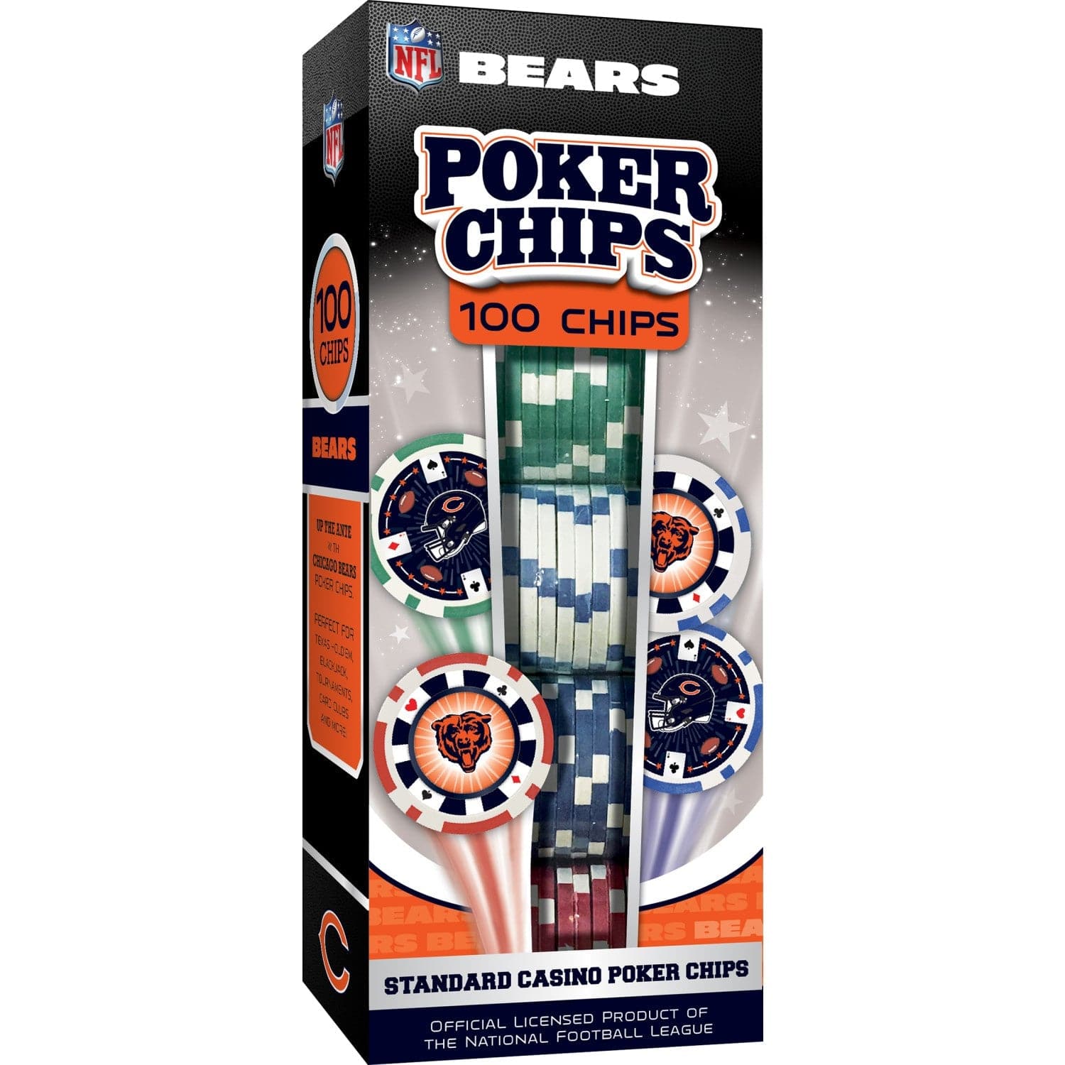 Chicago Bears 100 Piece Poker Chips