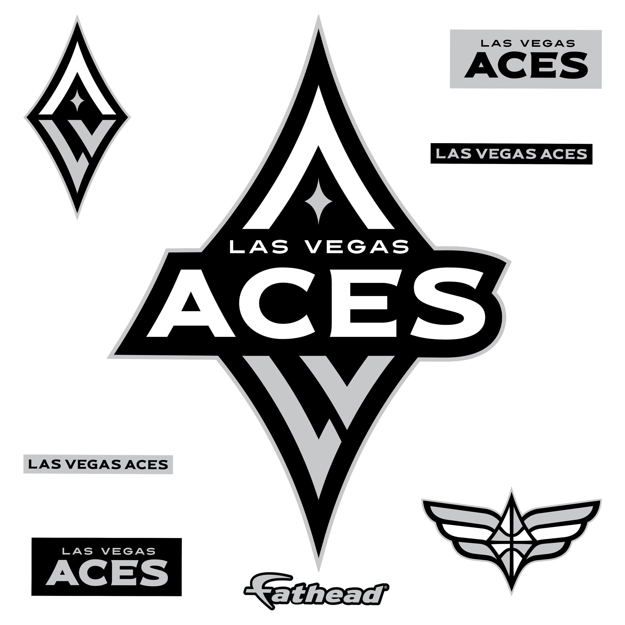 Las Vegas Aces - RealBig Logo Collection - Official WNBA - Reusable Vinyl Wall Decals