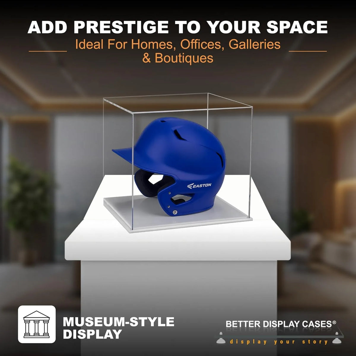 Versatile Acrylic Display Cases with Double Sheet Base with Clear Case