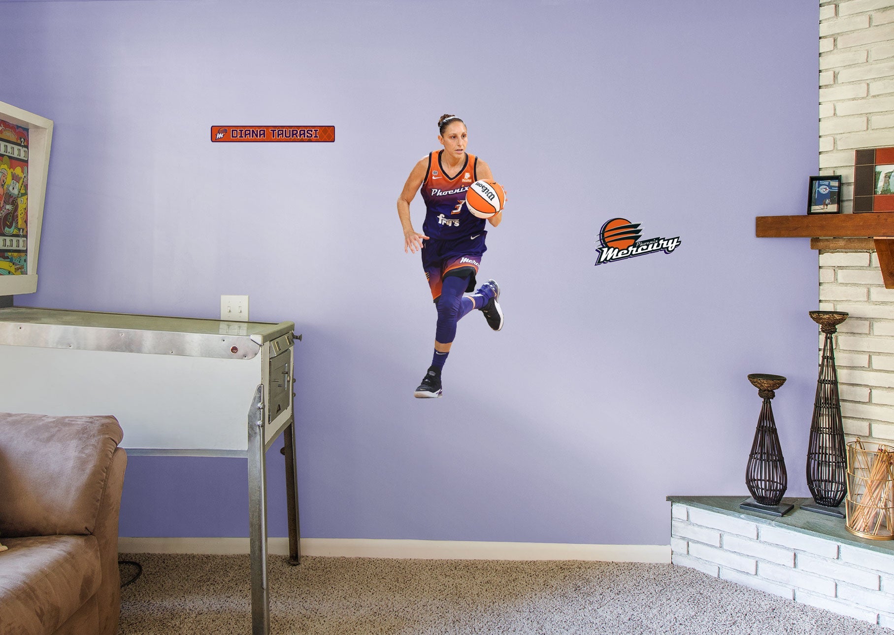 Diana Taurasi - RealBig Collection - Official WNBA - Phoenix Mercury - Reusable Vinyl Wall Decals