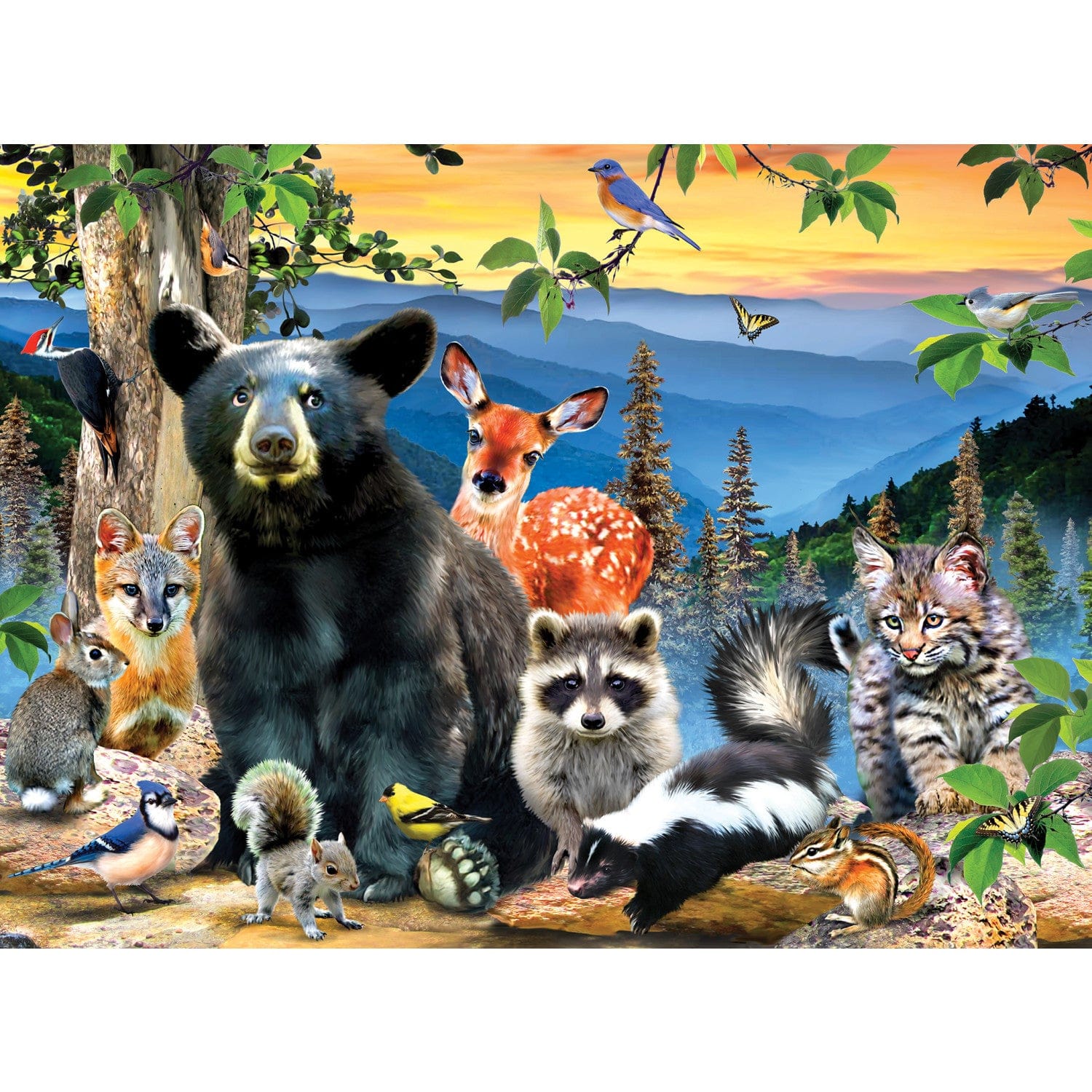Wildlife of Great Smoky Mountains National Park - 100 Piece Jigsaw Puzzle