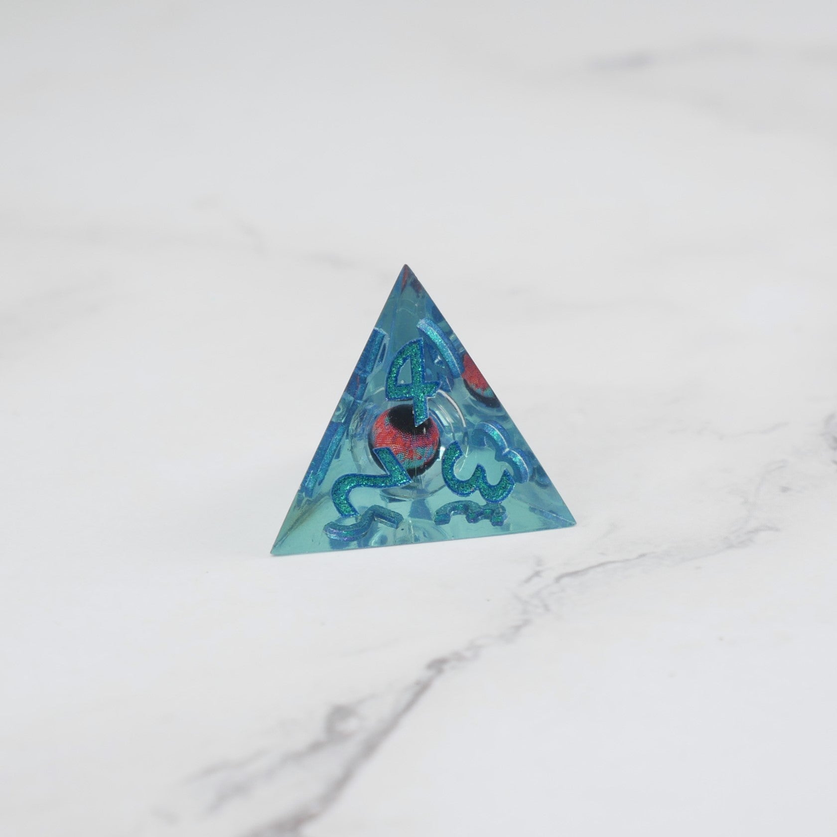 Cthulhu's Eye | 7 Piece Moving Eye DnD Dice Set | Acrylic RPG Gaming Dice