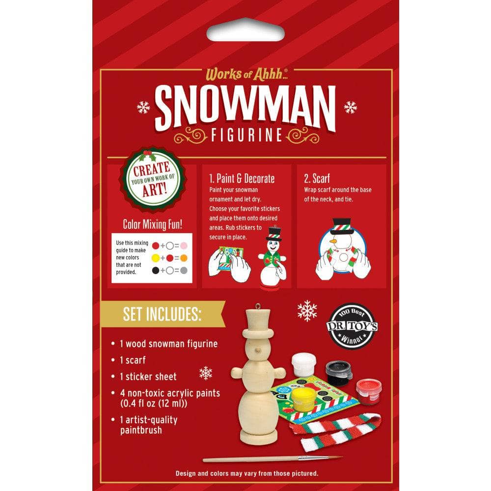 Nutcracker Snowman Ornament Wood Paint Kit