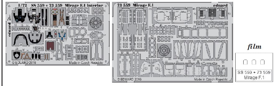 Eduard 73559 1/72 Aircraft- Mirage F1 for SHY (Painted)