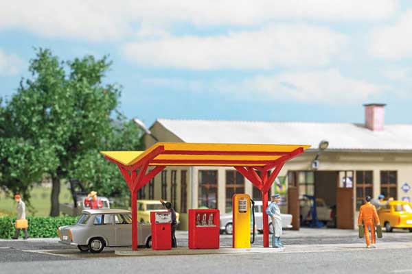Busch 1917 HO Scale Minol Gas Station -- Laser-Cut Kit
