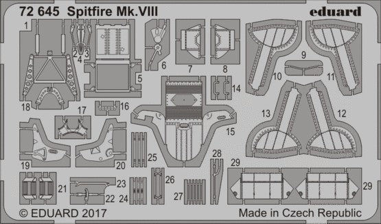 Eduard 72645 1/72 Aircraft- Spitfire Mk VIII for EDU