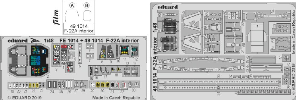 Eduard 491014 1/48 Aircraft- F22A Interior for HSG (Painted)