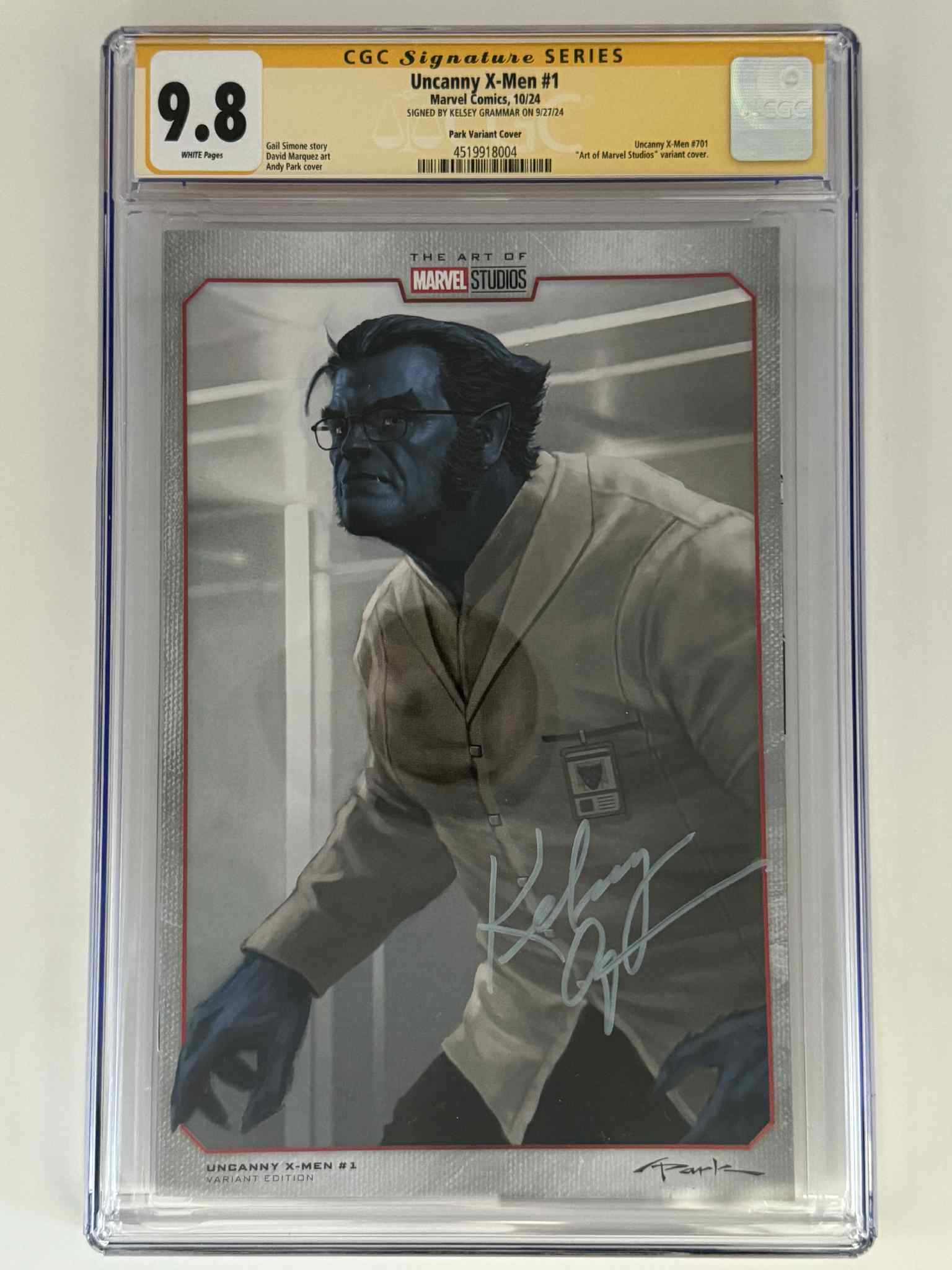 Signed by Kelsey Grammar] Uncanny X-Men #1 CGC 9.8 Yellow Label Andy