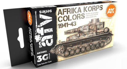 AK Interactive 11652 AFV Series: Afrika Korps 1941-1943 Camouflage 3G Acrylic Pa