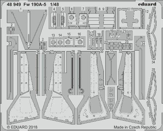 Eduard 48949 1/48 Aircraft- Fw190A5 for EDU (D)