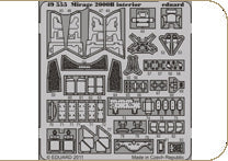 Eduard 49555 1/48 Aircraft- Mirage B Interior for KIN (Painted Self Adhesive)