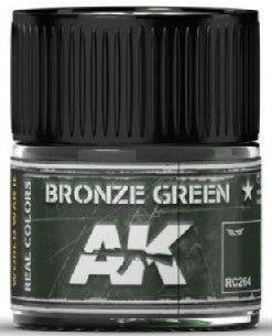 AK Interactive RC264 Real Colors: Bronze Green Acrylic Lacquer Paint 10ml Bottle
