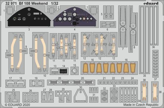 Eduard 32971 1/32 Aircraft- Bf108 Weekend for EDU (Painted)