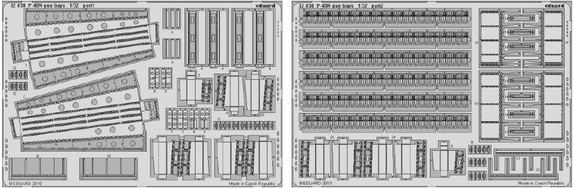 Eduard 32450 1/32 Aircraft- P40N Gun Bays for TSM