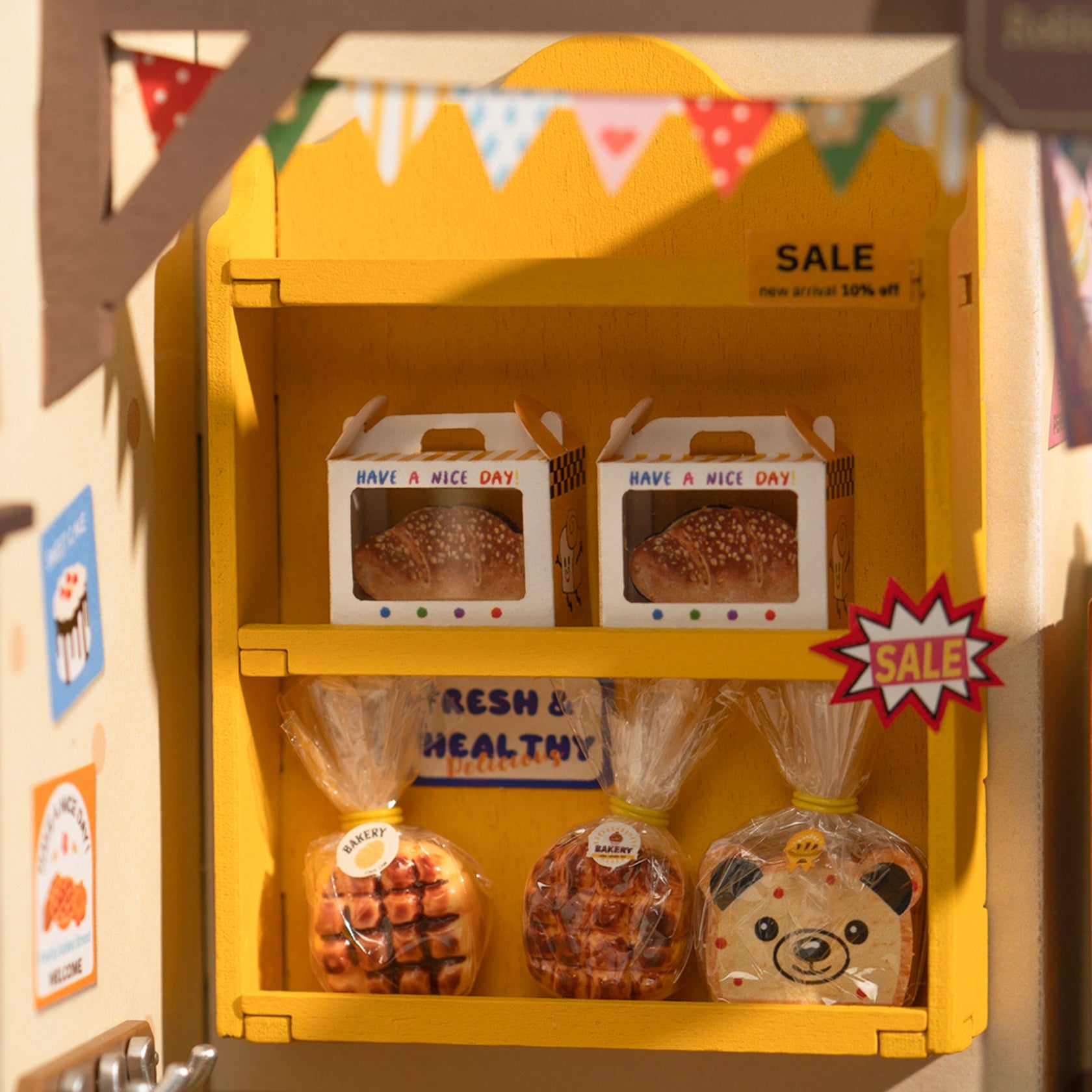 Rolife Becka's Baking House DIY Miniature Dollhouse – 3D Wooden Craft Kit