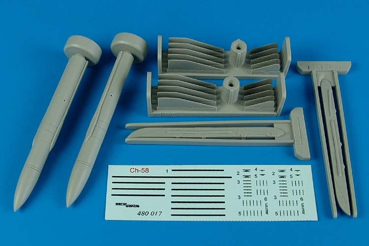 Aerobonus 480017 1/48 Ch58 (AS11 Kilter) Air-to-Surface Missiles