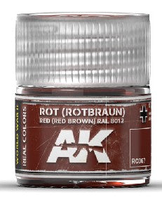 AK Interactive RC67 Real Colors: Red Brown RAL8012 Acrylic Lacquer Paint 10ml Bottle