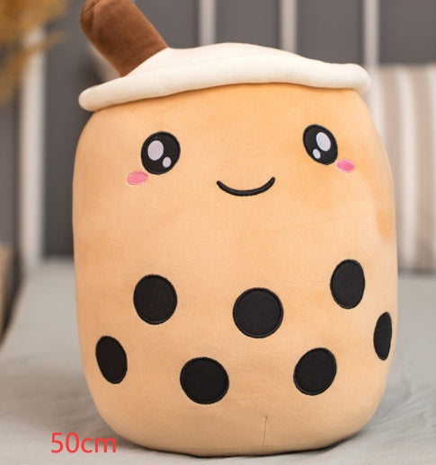 Plush Boba Tea Pillow – Soft Stuffed Bubble Tea Cup Cushion Gift