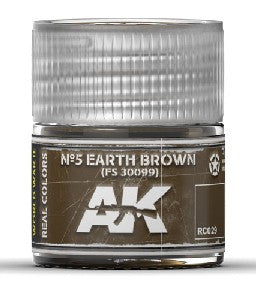 AK Interactive RC29 Real Colors: Nº5 Earth Brown FS30099 Acrylic Lacquer Paint 10ml Bottle