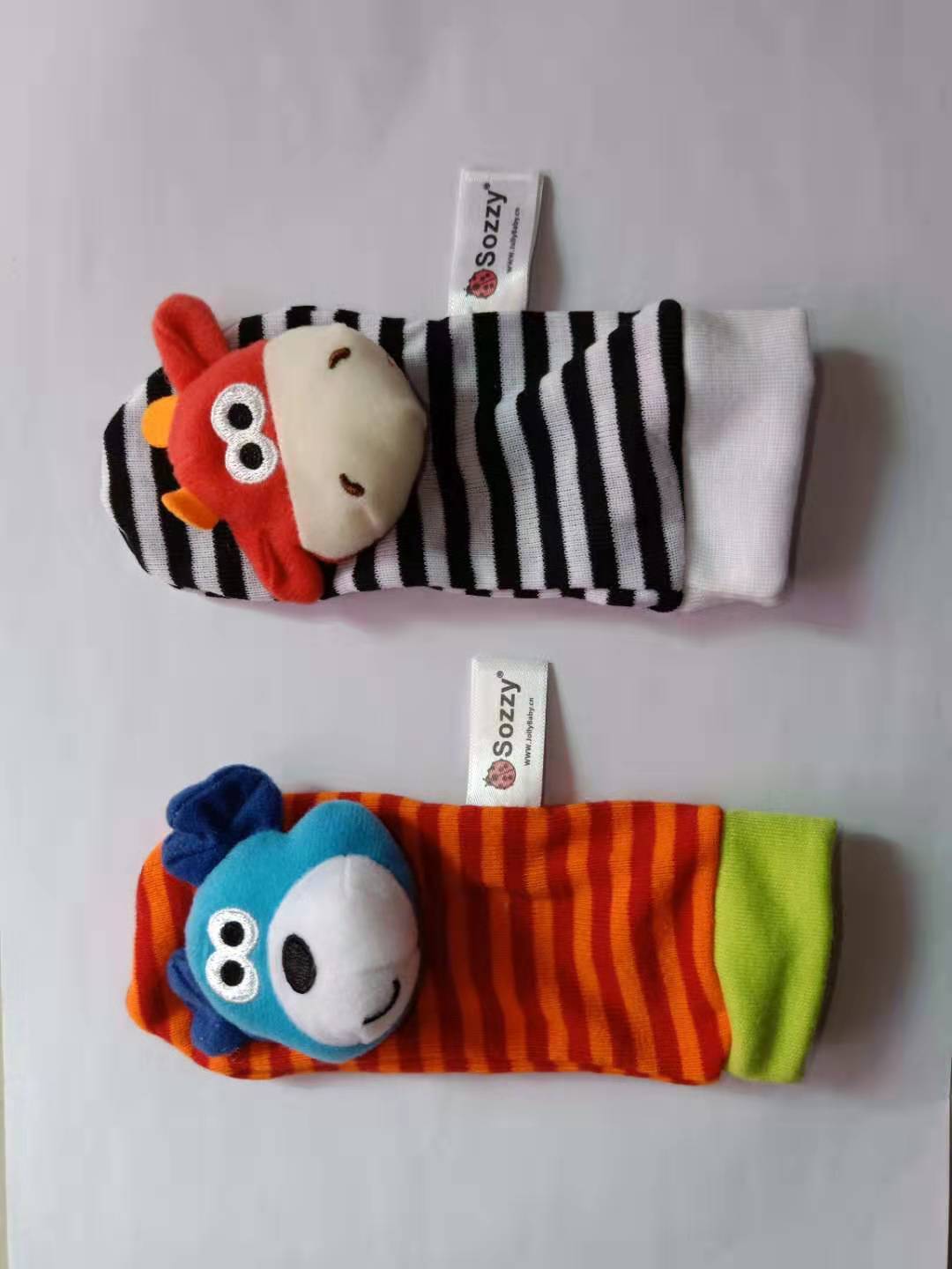 Soft Baby Rattle Wrist and Foot Socks Toy Set