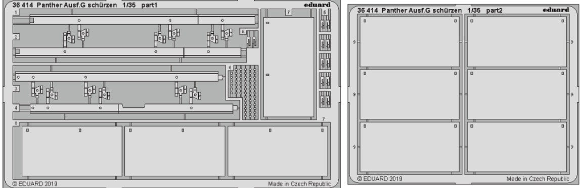 Eduard 36414 1/35 Armor- Panther Ausf G Schurzen for ACY
