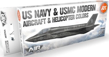 AK Interactive 11744 Air Series: USN & USMC Modern Aircraft & Helicopter 3G Acry