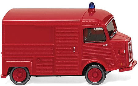 Wiking 26206 HO Scale 1947 Citroen HY Cargo Van - Assembled -- Fire Department (red)