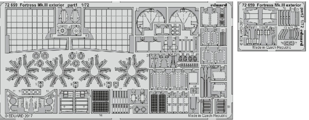 Eduard 72659 1/72 Aircraft- Fortress Mk III Exterior for ARX