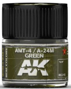 AK Interactive RC315 Real Colors: AMT4/A24M Green Acrylic Lacquer Paint 10ml Bottle