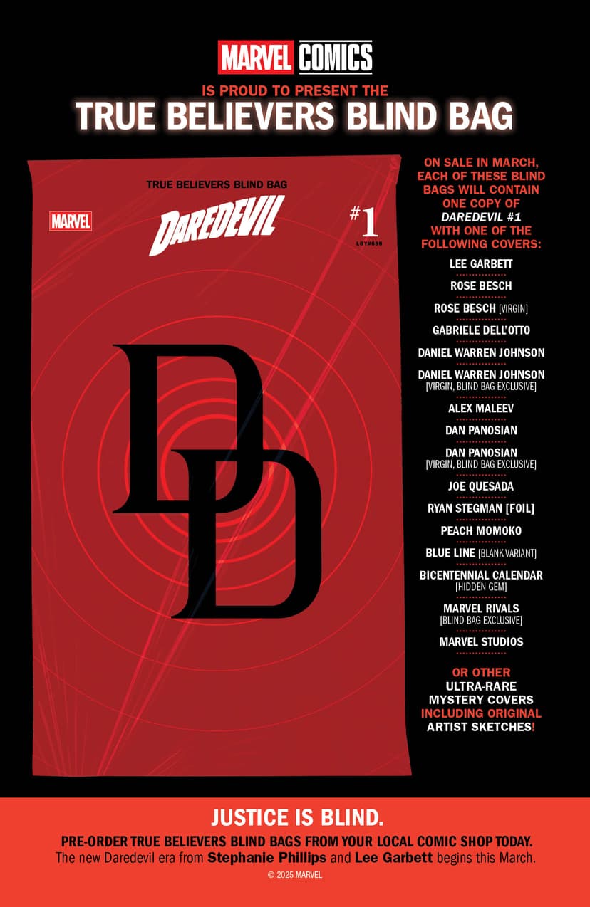 DAREDEVIL #1 TRUE BELIEVERS BLIND BAG (03/25/2026)